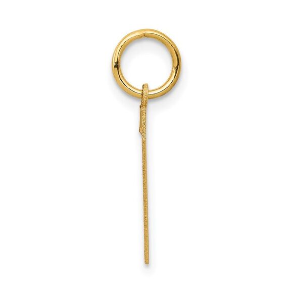 14k Yellow Gold, Jersey Collection, Medium Number 7 Pendant - Picture 2 of 5